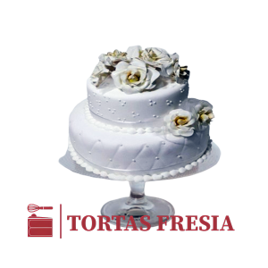Torta de Bodas con Flores 2 Pisos
